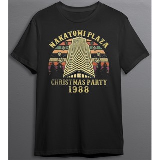 【เสื้อยืดใหม่】เสื้อยืดคริสต์มาส Holiday Gift Short Sleeve Custom Hot Sale Vintage Never Forget Nakatomi Plaza Chrismas P