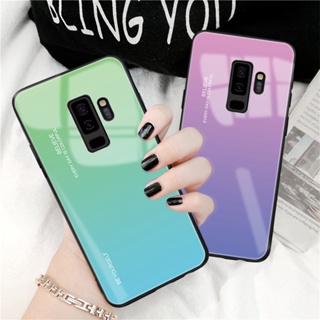 เคสโทรศัพท์มือถือกระจกนิรภัย ไล่โทนสี สําหรับ Samsung J4 J6 J4Plus J4Prime J6Plus J6Prime A6 A7 A5 A8 A9 2018