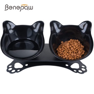 Benepaw ชามใส่อาหารสัตว์เลี้ยง แบบยาง สองชั้น กันลื่น เป็นมิตรกับสิ่งแวดล้อม ถอดได้ ทําความสะอาดง่าย