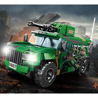 Mytopshop ใหม่ โมเดลฟิกเกอร์ MOC WW2 VDV 4x4 Armored Vehicle APC ของเล่นเสริมการเรียนรู้เด็ก DIY 615 ชิ้น