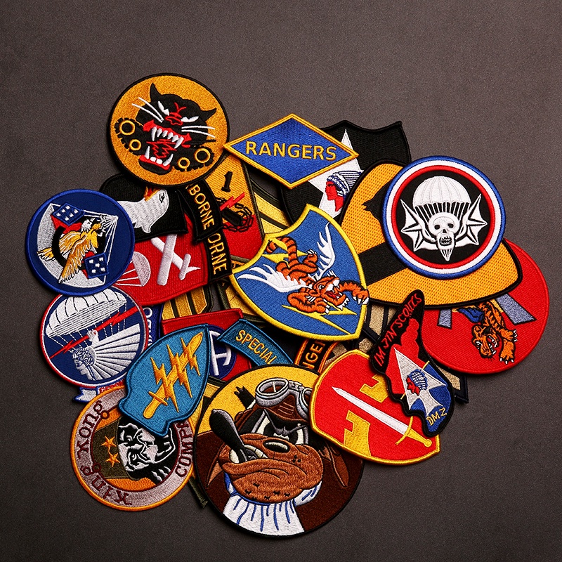 ใหม ่ Army Fan Armband 🛒 ปัก Flight Jacket Badge Morale Epaulettes WWII สติกเกอร ์ veclro แพทช ์ สําหรับเสื ้ อผ ้ า