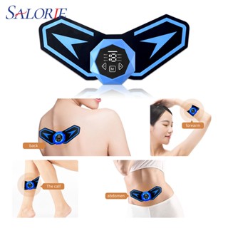 Salorie เครื่องนวดคอไฟฟ้า EMS แบบพกพา ขนาดเล็ก ชาร์จ USB