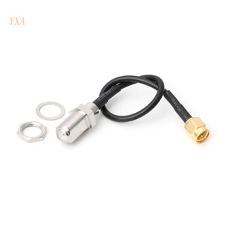 Yxa RG174 RF สายเคเบิลพิกเทล F ตัวเมีย ไป SMA ตัวผู้ โคแอกเชียล RF ต่อขยายพิกเทล