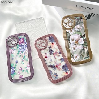 Compatible With Samsung Galaxy A12 A13 A51 A72 A50 A30S A50S A52 A52S A03 A03S A04 4G 5G เคสออปโป้ สำหรับ Case Beautiful Flowers เคส เคสโทรศัพท์ เคสมือถือ Full Cover Soft Phone Cases Casing