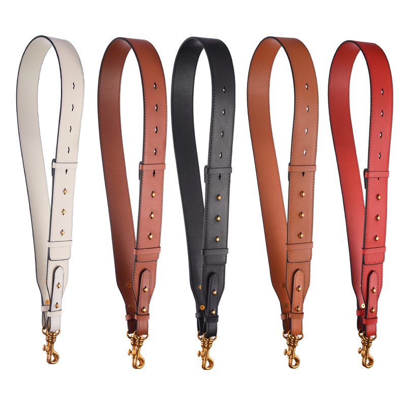 สายรัด 4 ซม.กว้าง Casual แฟชั่น Multi-Stage ปรับสายคล้องไหล่กว้าง One-Shoulder Messenger กระเป๋าสายคล้อง All-Match Cowhide สายสะพายกว้างหญิง