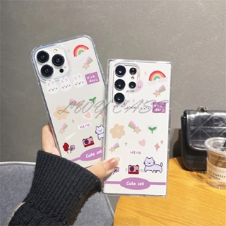 เคสนิ่ม ลายแมวสายรุ้ง สําหรับ Huawei P50 Pro P40 Pro P30 Pro P20 Pro Mate 20 Pro Mate 30 Pro Mate 40 Pro Honor X8 8X Honor 20 Pro 20s 30 Pro 30s 50 Pro 60 SE