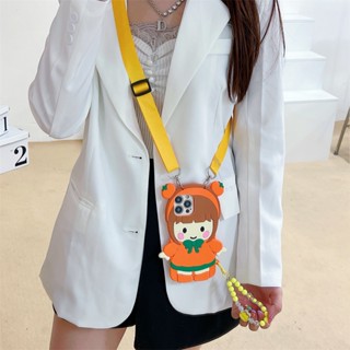 เคสโทรศัพท์มือถือ ยางซิลิโคนนิ่ม ลายเด็กผู้หญิงน่ารัก พร้อมสายคล้อง สําหรับ OPPO Reno 6 6Z 6PRO 5 5Z 5PRO 5F 5K 4 4F 4PRO 4Z 4SE 3 2 2Z 2F 5LITE 6LITE