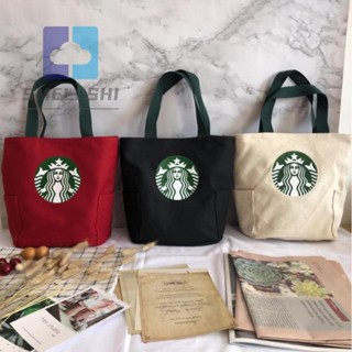 กระเป๋าเก็บของ Starbuckss สีดํา สไตล์ญี่ปุ่น สําหรับนักเรียน