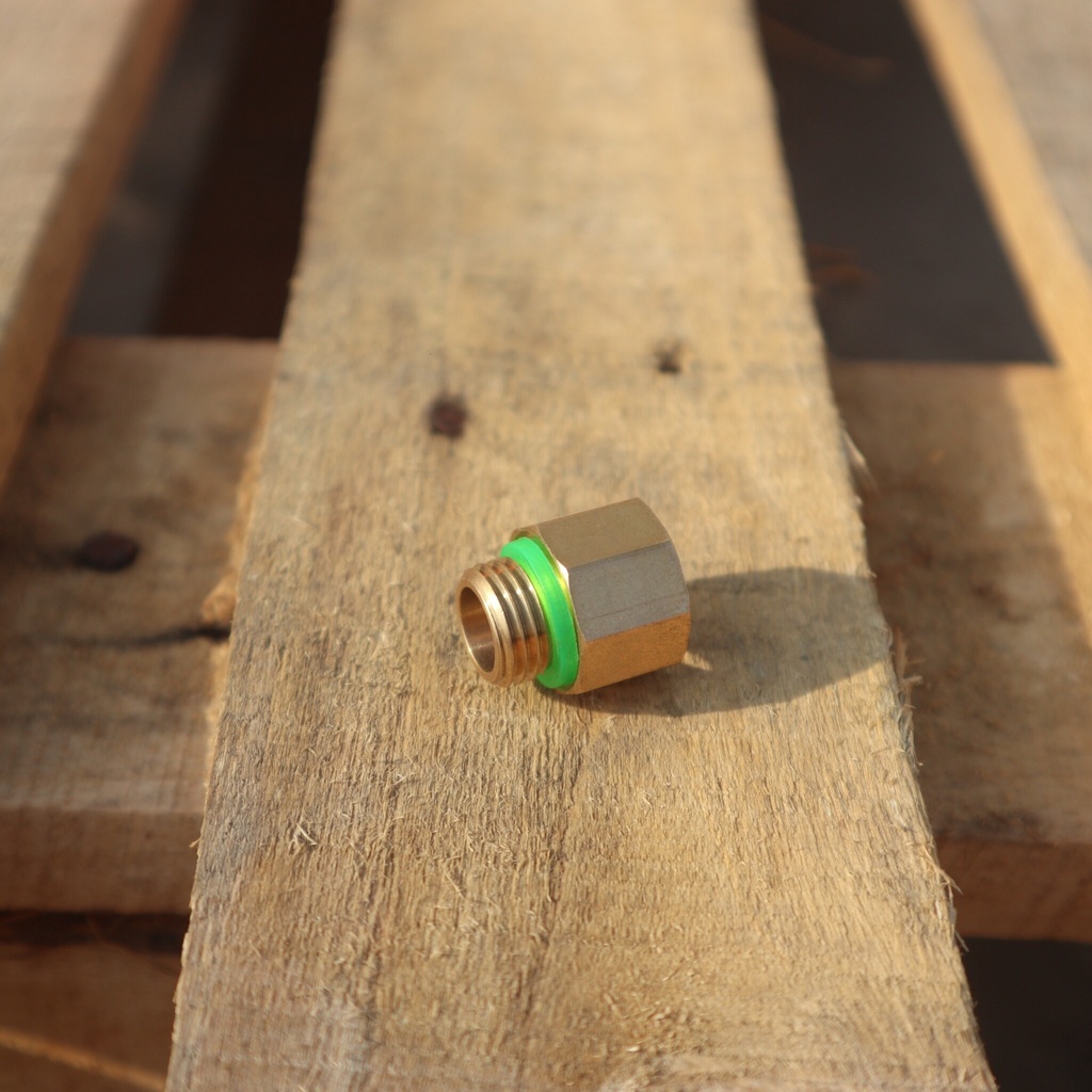 (ข้อต่อมอเตอร์ปั้ม) ข้อต่อแปลงสายพ่นยามือบีบ1/4 และ3/8 มอเตอร์ปั้มพ่นยาเกลียว มือบีบพ่นยา แบบทองเหลือง ByDEETOOLการเกษตร - รูปที่ 4