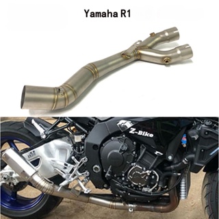 อุปกรณ์เชื่อมต่อท่อไอเสีย สีเงิน สําหรับรถจักรยานยนต์ Yamaha MT10 YZF-R1 ปี 2015-2022