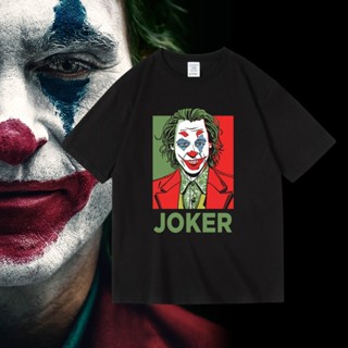 เสื้อ joker แขนสั้นคอกลม สกรีนลายสวยงาม ใส่ได้ทั้งชายหญิง DC ภาพยนตร์อเมริกัน เสื้อยืด cotton oversize พร้อมส่ง