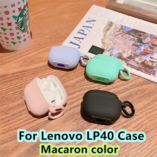 【จัดส่งรวดเร็ว】เคสหูฟัง แบบนิ่ม สีม่วง สําหรับ Lenovo LP40 Lenovo LP40