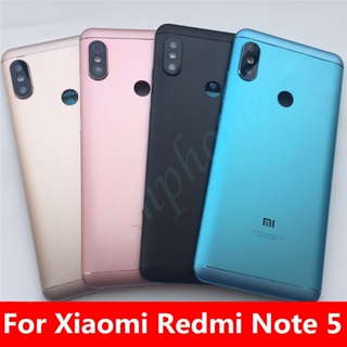 ใหม่ อะไหล่ฝาครอบแบตเตอรี่ ปุ่มด้านข้าง และเลนส์กล้อง แบบเปลี่ยน สําหรับ Xiaomi Redmi Note 5 Note 5 Pro