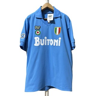 เสื้อกีฬาแขนสั้น ลายทีมชาติฟุตบอล Napoli 1987-88 ชุดเหย้า สไตล์วินเทจ แห้งเร็ว สําหรับผู้ชาย ไซซ์ S-XXL