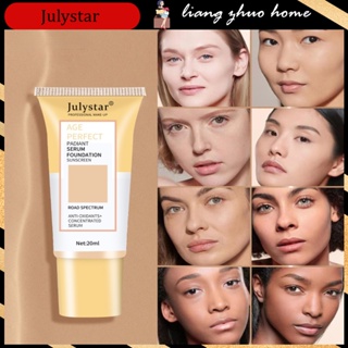 Julystar ครีมรองพื้น คอนซีลเลอร์ เนื้อแมตต์ กันน้ํา ติดทนนาน ควบคุมความมัน 8 สี