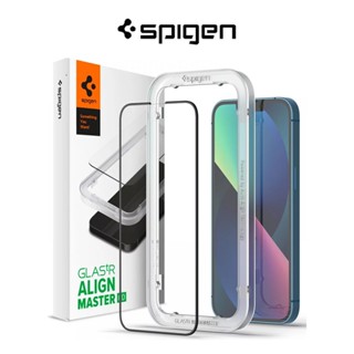 Spigen ฟิล์มกระจกนิรภัยกันรอยหน้าจอ พร้อมถาดจัดตําแหน่ง สําหรับ iPhone 13 Pro Max 13 Pro Max