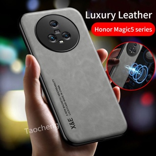 เคสโทรศัพท์มือถือหนัง กันกระแทก หรูหรา สําหรับ Honor Magic 5 Pro HonorMagic5Pro 5G 2023