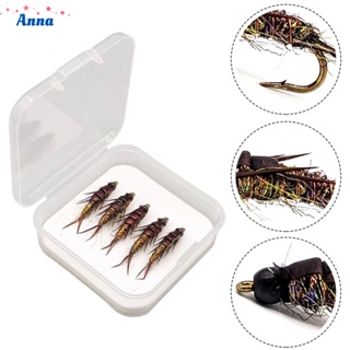 【Anna】5pcs Trout Bass Grayling Fishing Stonefly Nymph Lures with High Carbon Steel Hook