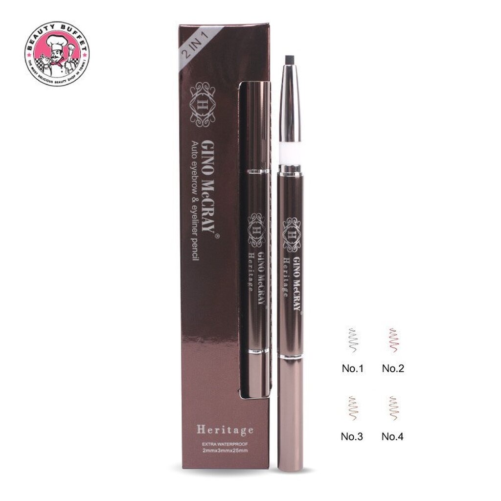 Beauty Buffet Gino Mccray Heritage Auto Eyebrow & Eyeliner ดินสอเขียนคิ้ว และ เขียนขอบตา