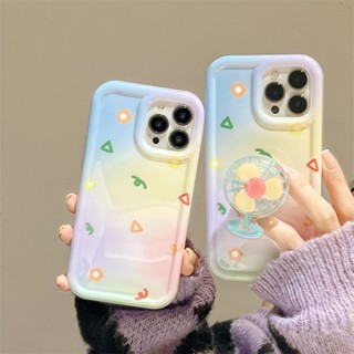 เคสโทรศัพท์มือถือ TPU นิ่ม แบบใส ลายดอกไม้ 3D พร้อมขาตั้ง สําหรับ IPhone 14 13 12 11 Pro MAX X XS XR MAX 8 7 6 6 S Plus 12 13 Mini 14Plus