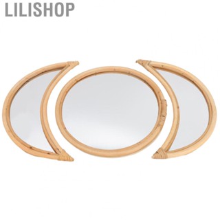 Lilishop Moon Phase Mirror Set Clear Reflection Moon Wall Mirror for Bedroom