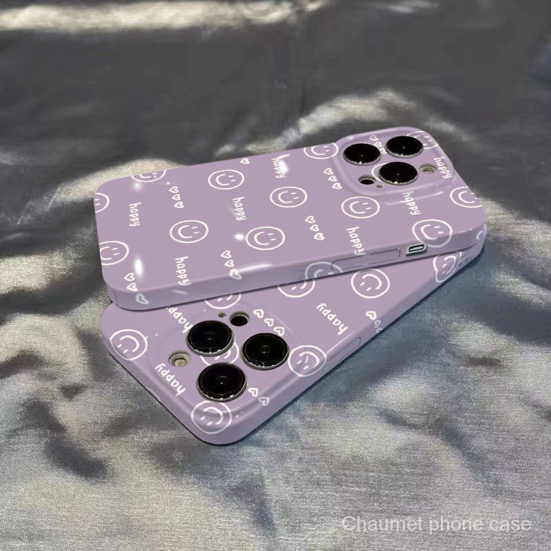 เคสโทรศัพท์มือถือแบบแข็ง กันกระแทก ลายหน้ายิ้ม สําหรับ iPhone14 Pro Max 14 plus 13 Pro Max 13 13pro 11 Pro Max 11 12Pro X XR Xs Max 7 plus 8 plus