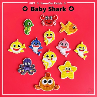 ☸ Baby Shark - Cartoon Iron-on Patch ☸ 1Pc DIY Sew on Iron on Badges Patches