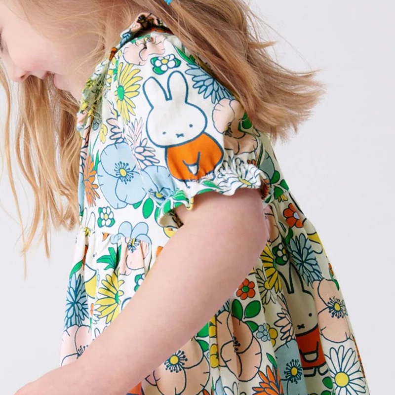 ชุดเดรสเด็กผู้หญิง ชุดเด็กลายมิฟฟี่ ชุดเด็กลาย miffy ชุดเด็กลายกระต่าย ยี่ห้อ Little Maven