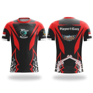 [พร้อมส่ง] เสื้อกีฬาแขนสั้น ลายทีม baju raya Player Easy MOBILE LEGENDS Jersey kurta lelaki E-sports