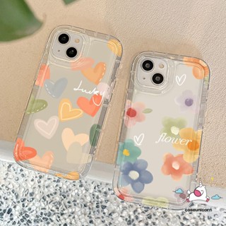 เคสโทรศัพท์มือถือแบบนิ่ม ใส กันกระแทก ลายดอกไม้ หัวใจ สําหรับ Vivo Y02s Y15 Y02 Y20 Y22 Y17 Y35 Y21 Y21s Y16 Y91C Y11 Y15s Y12 V25E Y20i Y12i Y91 Y22s Y12s Y30 V25 Y33s Y15A Y95 Y93