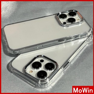 Mowin - เข้ากันได้สำหรับ เคสไอโฟน เคสไอโฟน11 เคส iphone 11 สำหรับเคส iPhone หรูหราชุบเลนส์เคสนิ่ม TPU ป้องกันกล้องเคสใส เรียบง่าย เข้ากันได้กับ iPhone 14 Pro Max 13 Pro max 12 Pro Max 11 xr xs max 7Plus 6SPlus