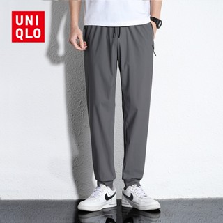 [L-8XL]Uniqlo ใหม่ กางเกงผ้าไนล่อน สแปนเด็กซ์ เก้าส่วน ขนาดใหญ่ แฟชั่นฤดูร้อน สําหรับผู้ชาย