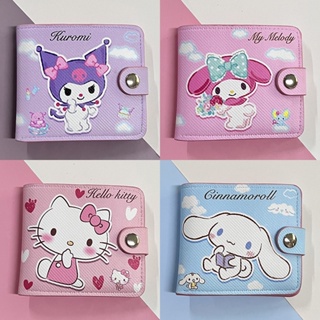 Kuromi กระเป๋าสตางค์หนัง กระเป๋าใส่เหรียญ ลายการ์ตูน Cinnamoroll My Melody ใส่บัตรได้ ของเล่นสําหรับผู้หญิง