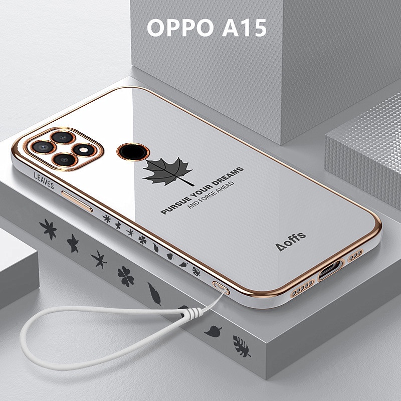 เคส OPPO A15 case ลายใบเมเปิ้ล TPU แบบนิ่ม เคสมือถือ เคสโทรศัพท์ OPPO A15s
