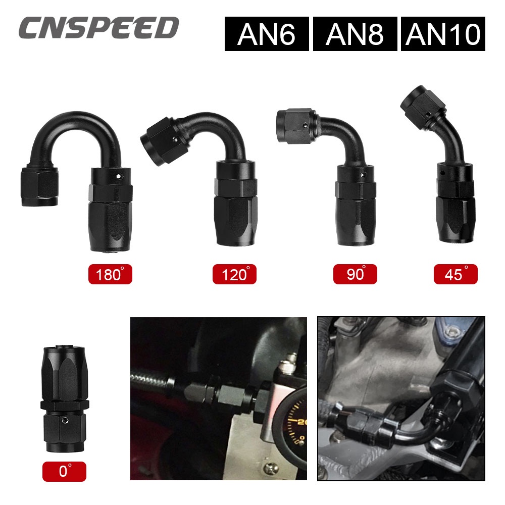 An6 An8 An10 อะแดปเตอร์ฟิตติ้งน้ํามันเชื้อเพลิง 0 45 90 120องศา 180 องศา องศาท่อปลายน้ำมันเชื้อเพลิง