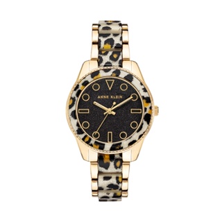 Anne Klein AK/3214LEGB นาฬิกาข้อมือผู้หญิงสีทอง /ลายกระ