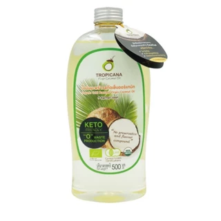 Tropicana Coconut Oil 100% ทรอปิคานา น้ำมันมะพร้าวบริสุทธิ์สกัดเย็นออร์แกนิก ใช้ได้เอนกประสงค์ มี อย. รับประทานได้