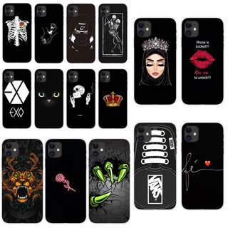 H4 Apple Iphone 12 mini เคส TPU นิ่ม ซิลิโคน ป้องกัน เคสโทรศัพท์ สีดํา