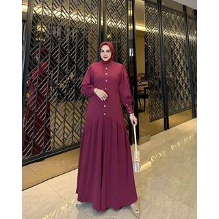 - Levira Dress Gamis Muslim Maxy Women Plain Basic Premium Matt Tille Maxi Dress