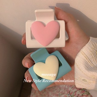 Moouga กิ๊บติดผม รูปหัวใจ ฉลามน่ารัก สีชมพู เครื่องประดับผม อินเทรนด์ สําหรับผู้หญิง