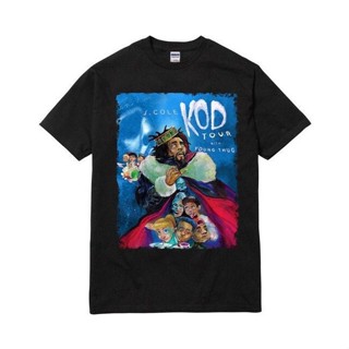 เสื้อยืด พิมพ์ลายกราฟฟิค J Cole Kod อัลบั้มทัวร์ สไตล์วินเทจ ฮิปฮอป