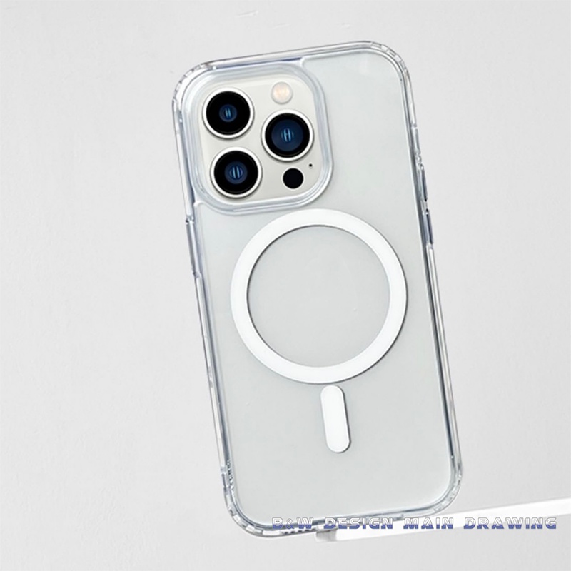 เคสโทรศัพท์มือถือ ซิลิโคนนุ่ม ใส แม่เหล็กดูด เรียบง่าย สําหรับ iPhone 14 13 12 11 Pro MAX X XS MAX XR 7 8 Plus