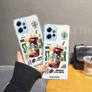 เคสโทรศัพท์มือถือแบบนิ่ม ใส กันกระแทก ลาย Starbucks Coffee Cups and Cakes สําหรับ Xiaomi Redmi Note 12S 12 4G 5G 12 Pro 12 Pro+ 5G A2 A1 2023 NOTE12 Note12Pro