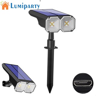 Lumiparty ไฟสปอตไลท์ Led 5v 1.8w พลังงานแสงอาทิตย์ กันน้ํา สําหรับตกแต่งสวน สนามหญ้ากลางแจ้ง