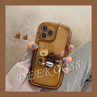 เคสโทรศัพท์มือถือนิ่ม กันตก ปิดด้านหลัง ลายหมีน่ารัก 3D สําหรับ Realme C53 C55 NFC C33 C35 10 Pro+ Pro 5G Coca-Cola Edition 4G RealmeC53