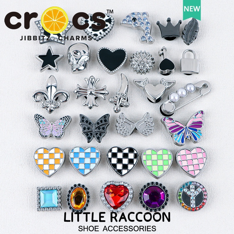 Jibbitz Crocs charms ใหม่ บักเกิลโลหะ รูปดอกไม้น่ารัก สีเงิน คุณภาพสูง สร้างสรรค์ เครื่องประดับ DIY สําหรับรองเท้า 2023