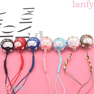 Lanfy พวงกุญแจ จี้ห้อยโทรศัพท์มือถือ รูปการ์ตูน Maneki Neko