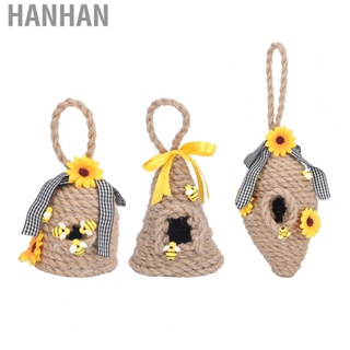 Hanhan Beehive Ornament Honey Bee Ornament  Themp Rope Plastic for Office for Home for Garden