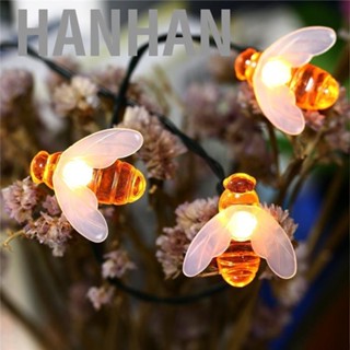 Hanhan Solar Bee String Lights Outdoor  Honeybee Fairy Lights  Solar Bumble Bee Lights for Garden Christmas Decor