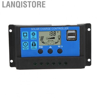 Lanqistore 30A Solar Panel Controller  Solar Charge Controller LCD Display  for 12V/24V Solar Panels